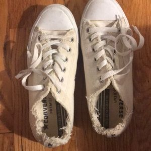 Off White Fringed Converse